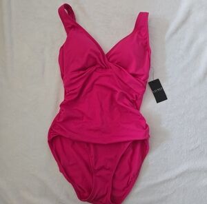 NWT Ralph Lauren Bright Pink One-Piece Swimsuit - Size 10
